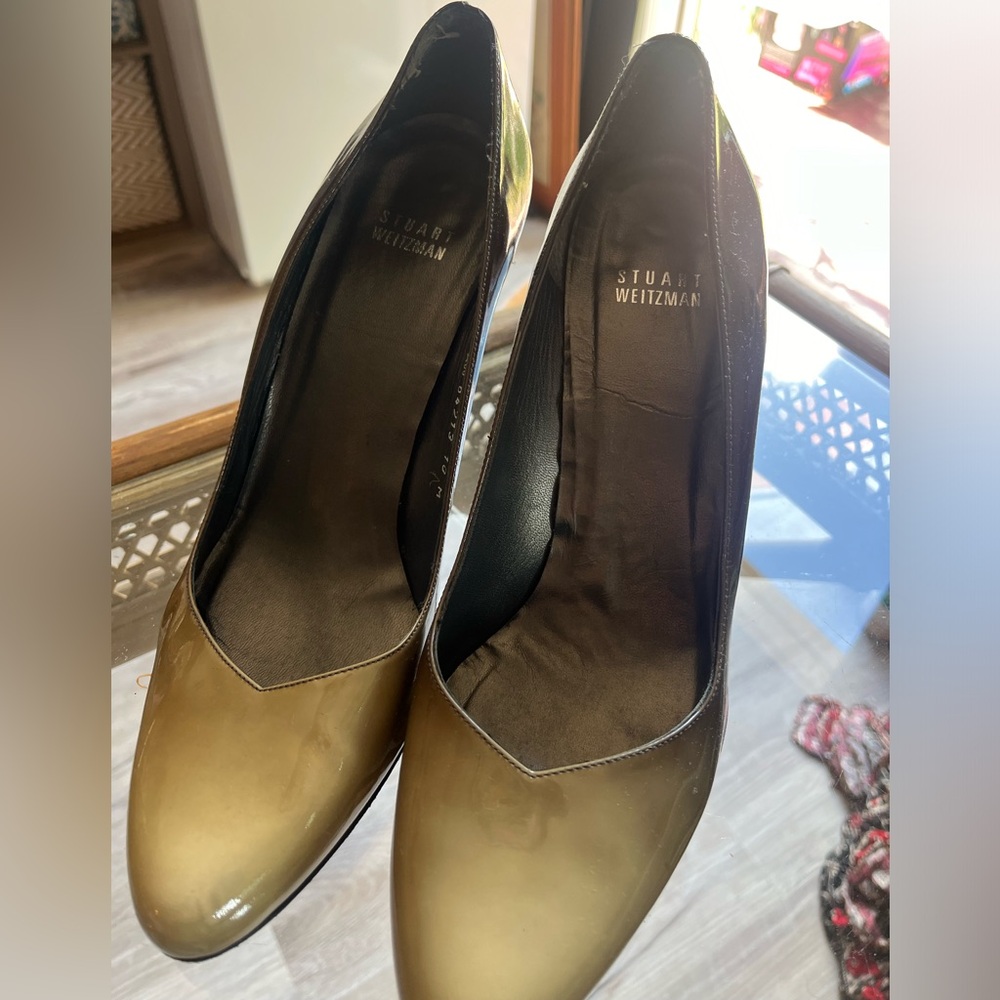 Green ombré Stuart Weitzman pumps size 10 - Picture 3 of 14